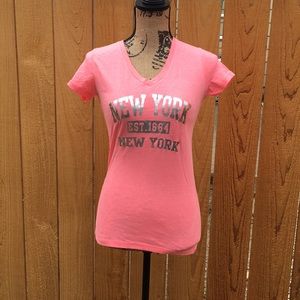 NWT Next Level Ladies New York Shirt Light Pink